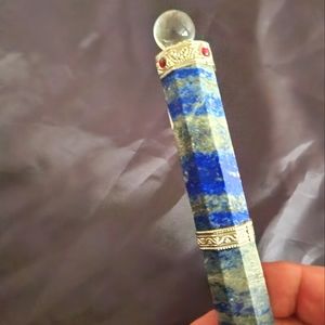 Agate and crystal healing wand.